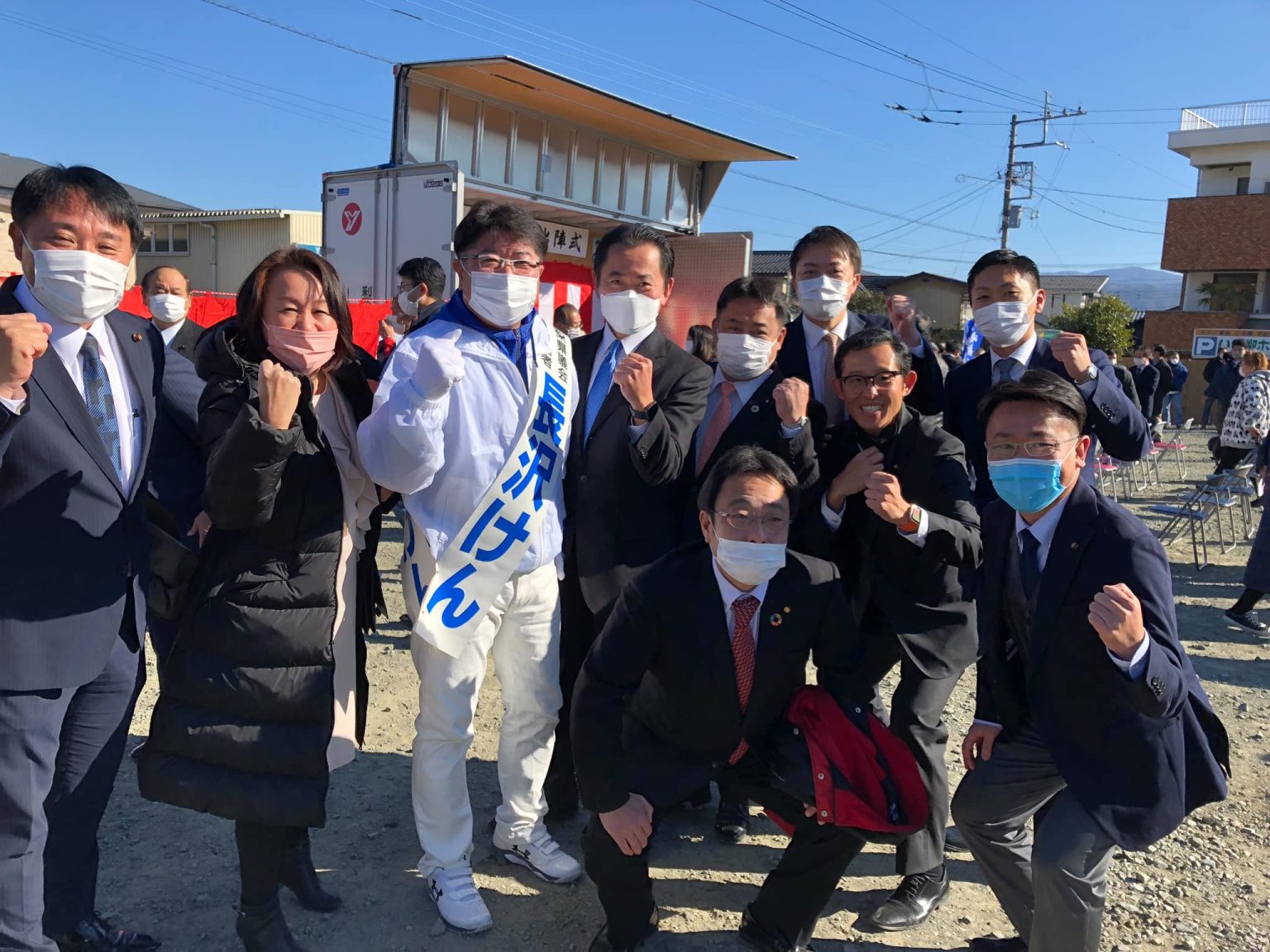 山梨県議会議員選挙の出陣式へ富士川町へ。 たなもと晃行 山梨県議会議員選挙の出陣式へ富士川町へ。 たなもと晃行